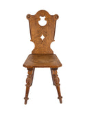 Vintage 1900 Tyrolean Carved Chair Two Weston Table