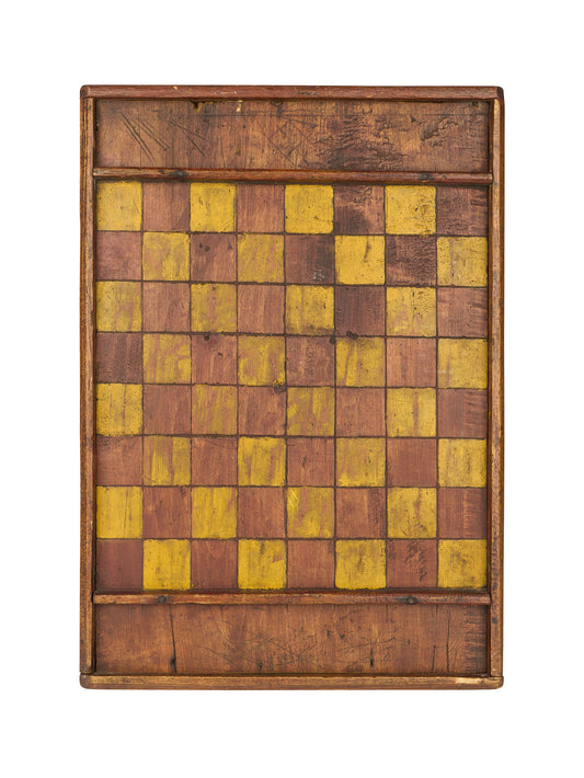 Vintage 1900s American Painted Wood Game Board