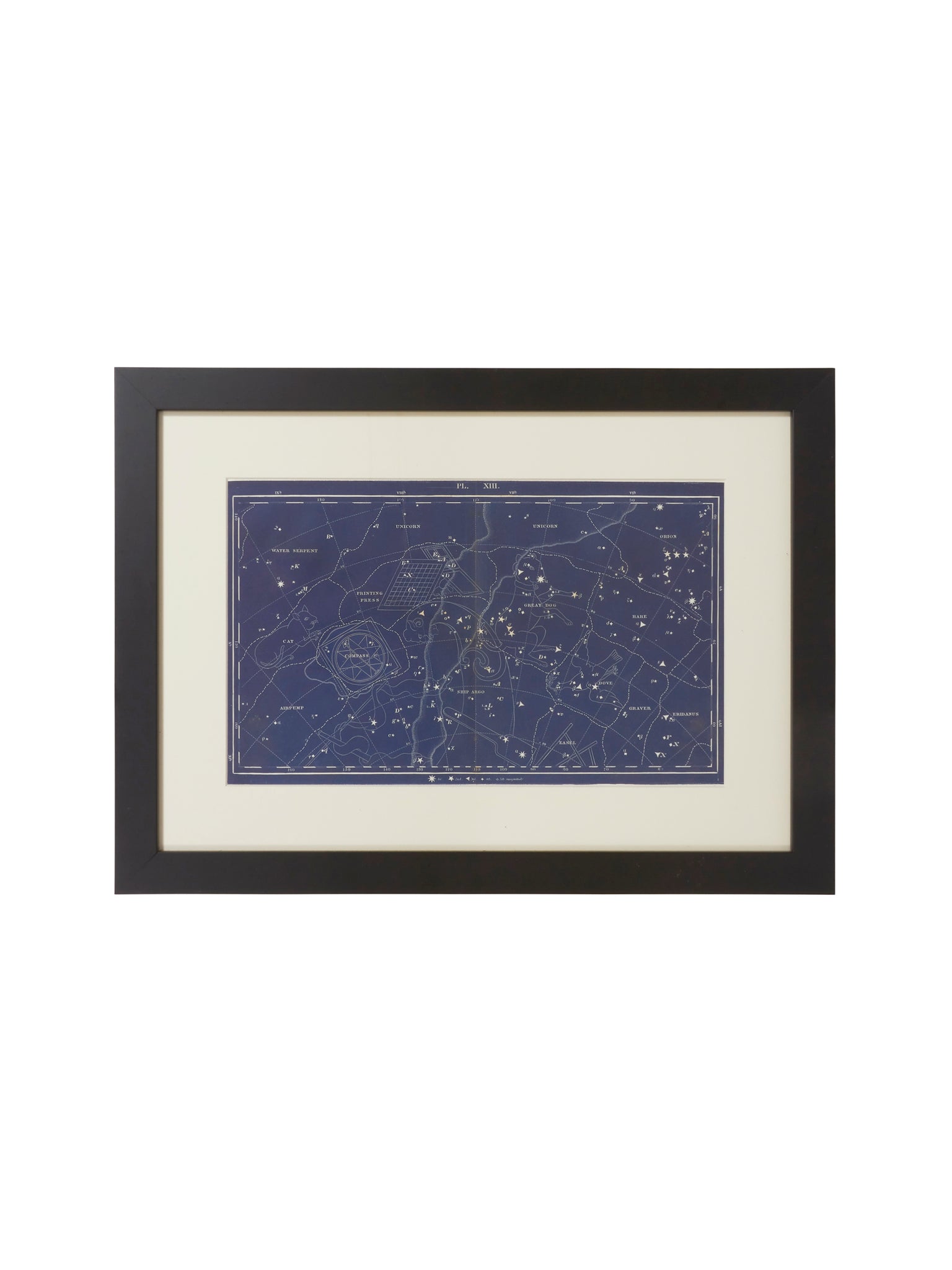 Vintage 1840s Astronomy Map Weston Table