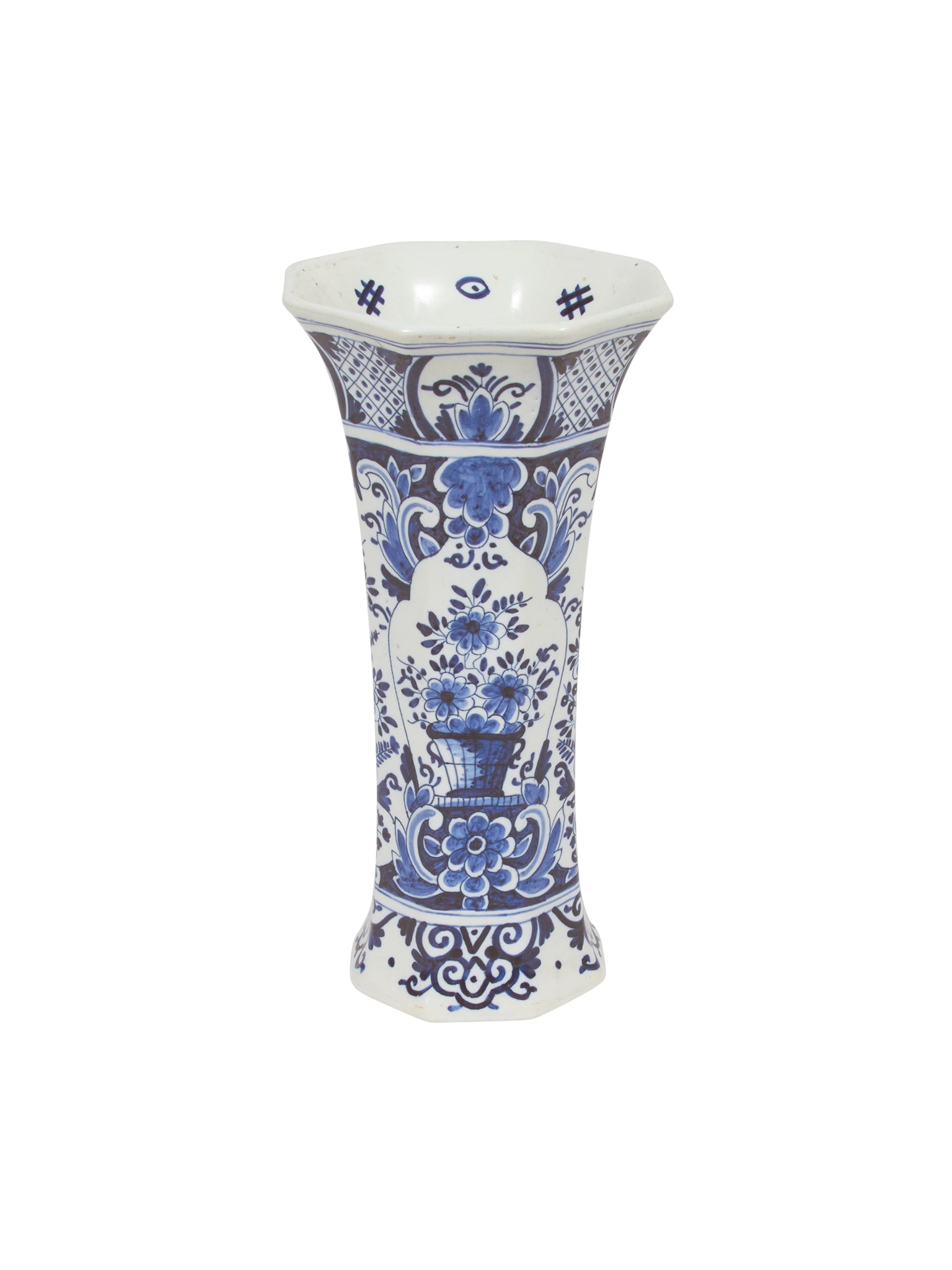 Vintage 1900s Delft Vase Style One Weston Table