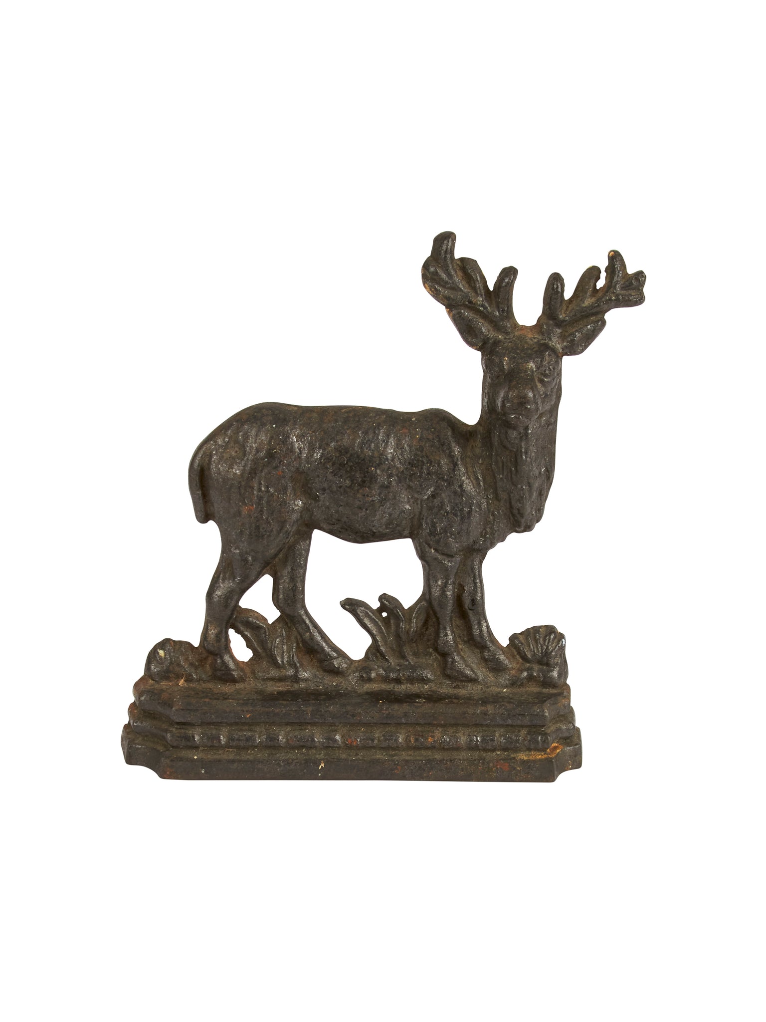 Vintage 1900s English Cast Iron Stag Doorstop Weston Table