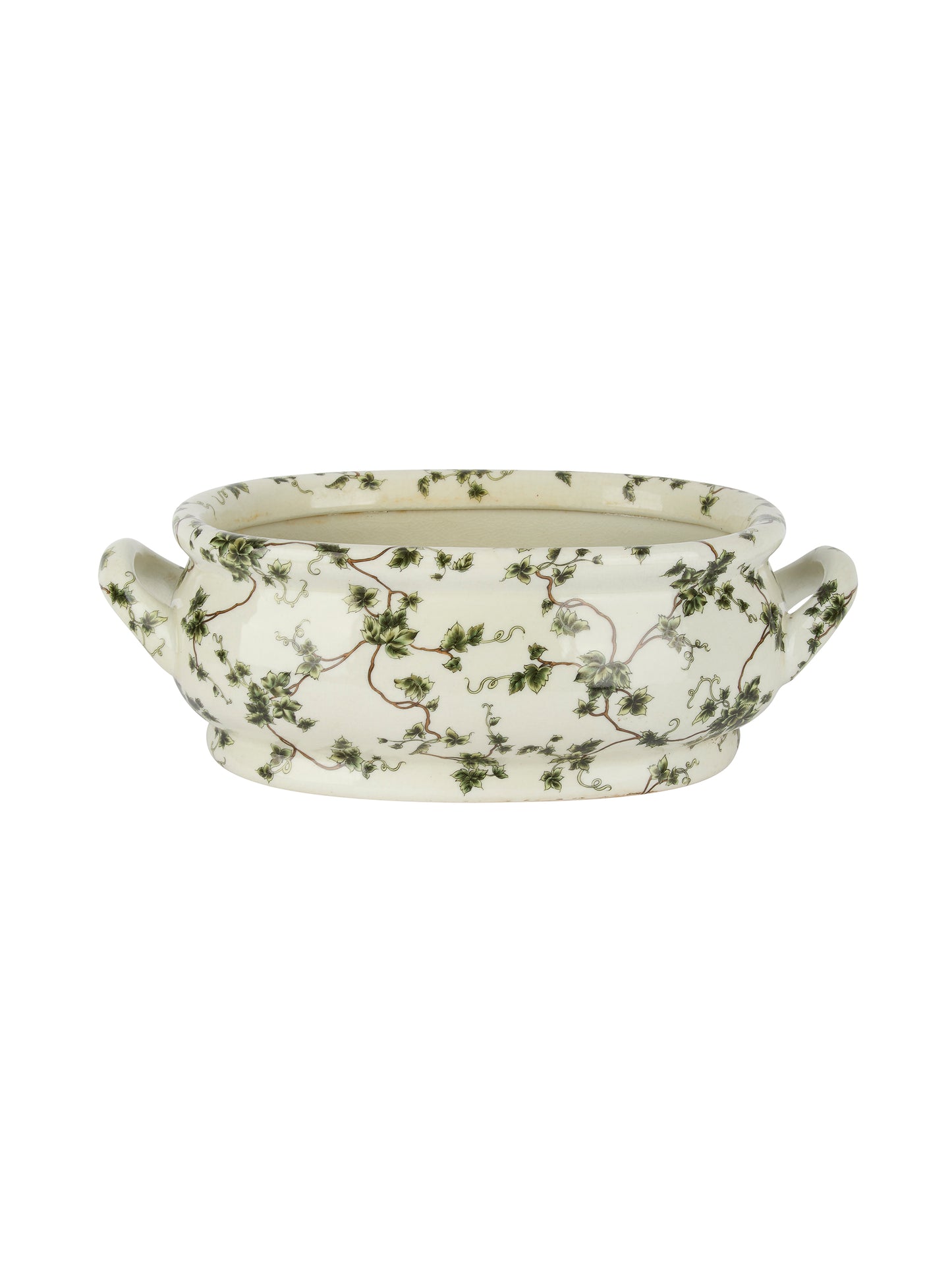 Vintage 1900s English Ivy Ironstone Foot Bath Weston Table