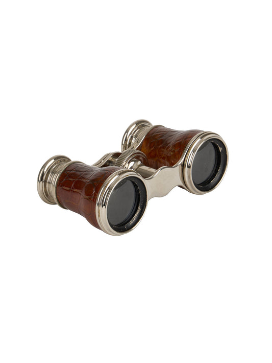 Vintage 1900s English Leather Wrapped Opera Glasses Weston Table