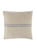 Vintage 1900s Flax Linen Thin Blue Striped Pillow Weston Table