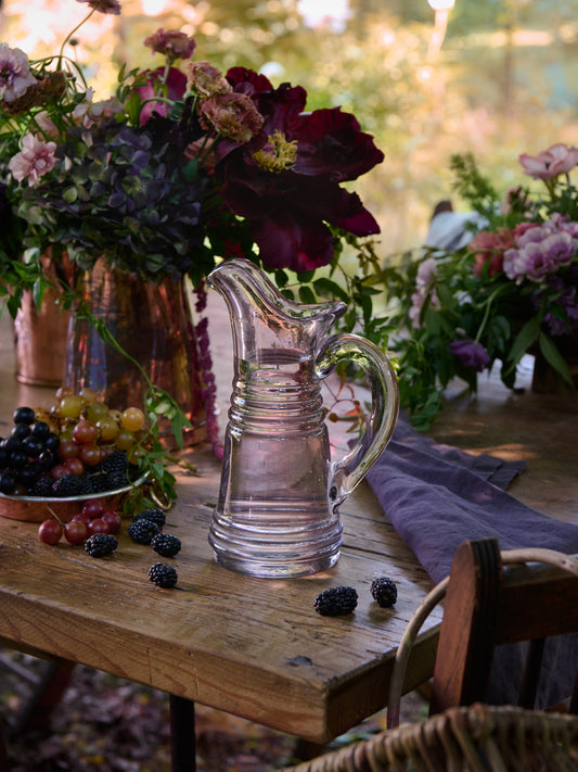 Vintage 1900s French Blown Glass Pitcher Weston Table