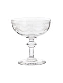 Vintage 1900s French Etched Cocktail Coupes Weston Table