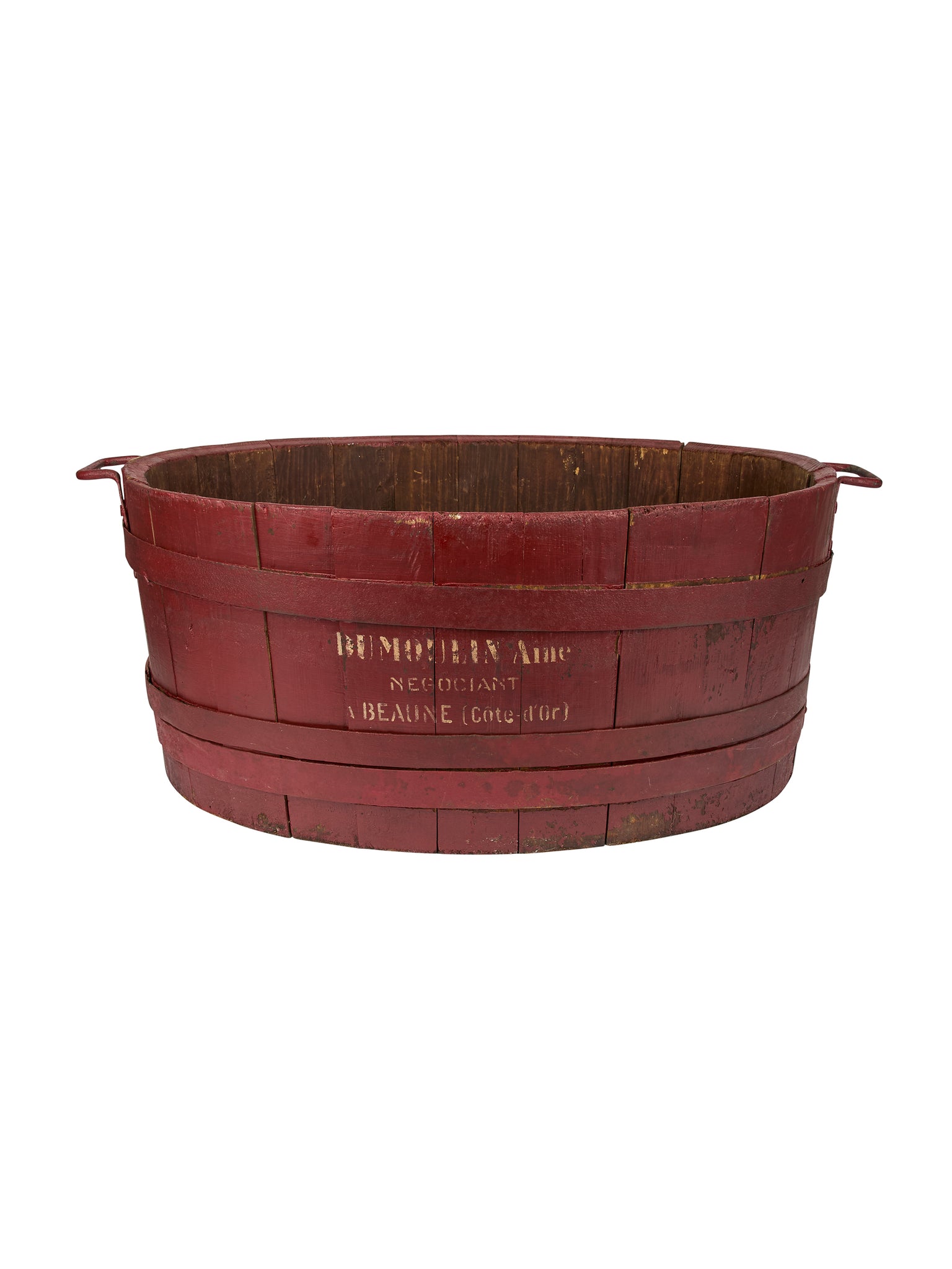 Vintage 1900s French Grape Harvesting Oak Stave Bucket Weston Table