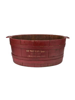  Vintage 1900s French Grape Harvesting Oak Stave Bucket Weston Table 