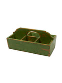 Vintage 1900s French Green Divided Garden Caddy Weston Table