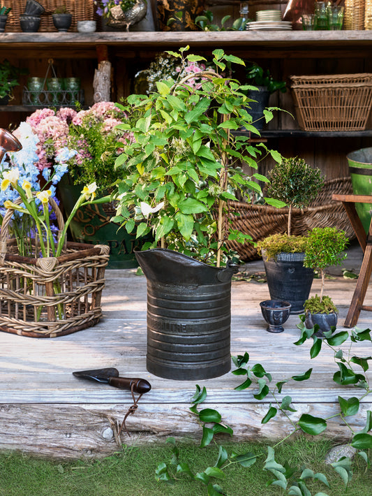 Vintage 1900s French Wine Tole Measure Three Weston Table