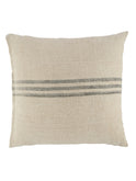 Vintage 1900s Linen Grey Striped Pillow Weston Table