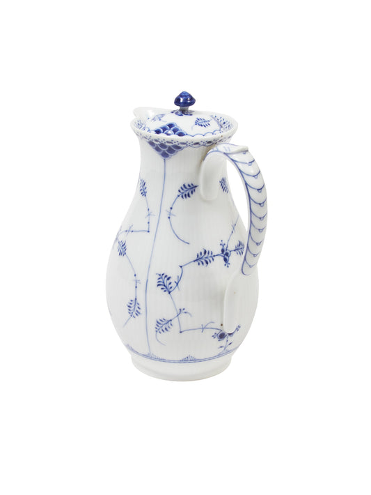Vintage Royal Copenhagen Blue Fluted Half Lace Chocolate Pot Weston Table