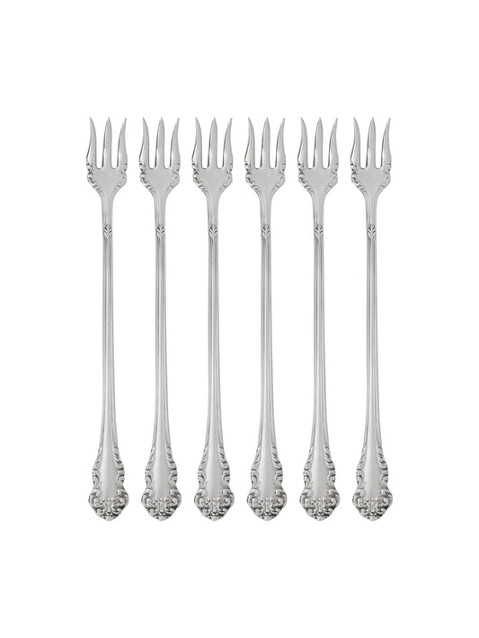 Vintage 1901 Avalon Silver Plate Oyster Forks Set of Six Weston Table