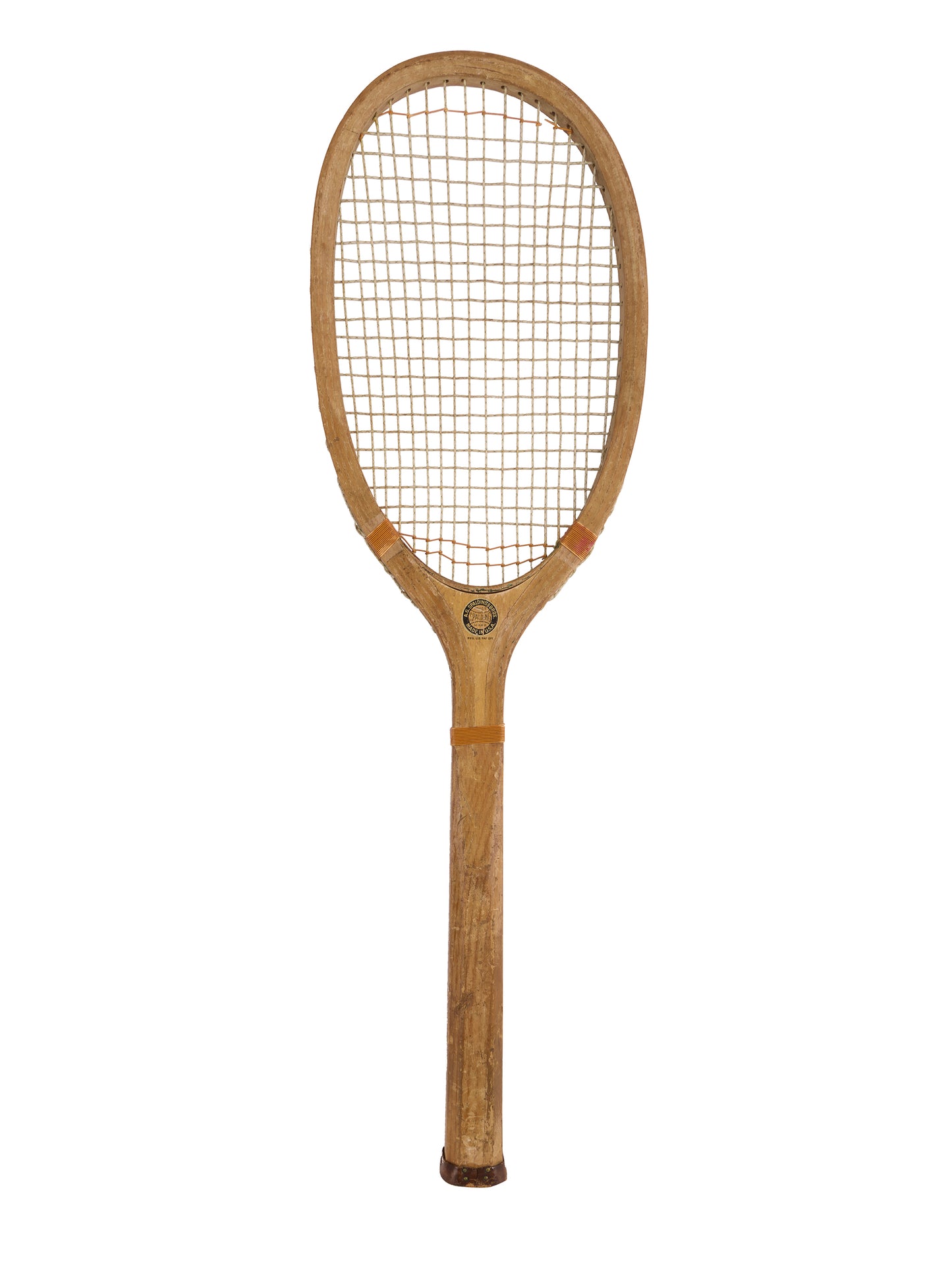 Vintage 1905 Spalding Wood Tennis Racquet Weston Table