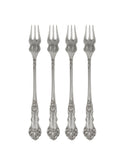 Vintage 1906 Charter Oak Silver Plate Oyster Forks Set of Four Weston Table