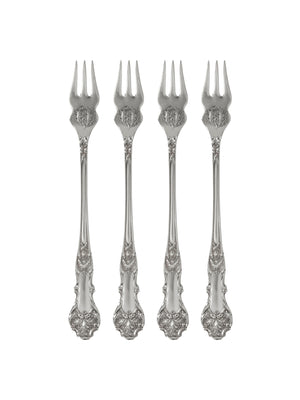  Vintage 1906 Charter Oak Silver Plate Oyster Forks Set of Four Weston Table 