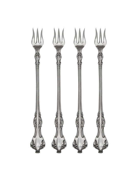 Vintage 1906 Crest Silver Plate Oyster Forks Weston Table