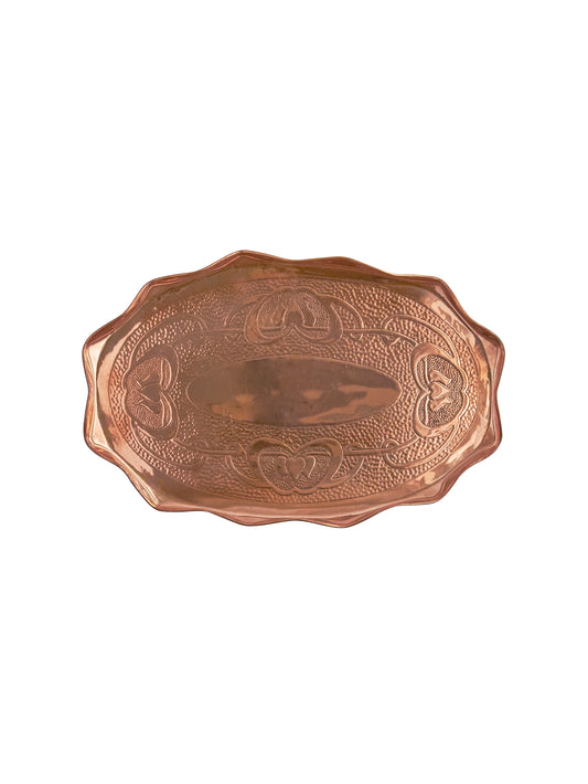 Vintage 1910 Art Nouveau Eustace Brothers Copper Tray Weston Table