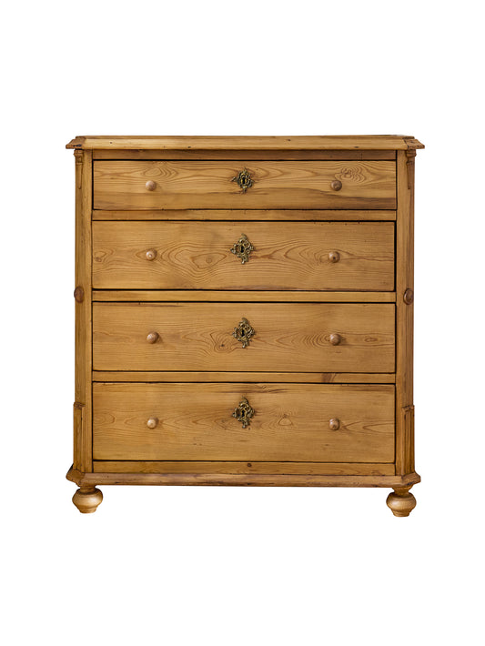 Vintage 1910 Danish Pine Chest of Drawers Weston Table