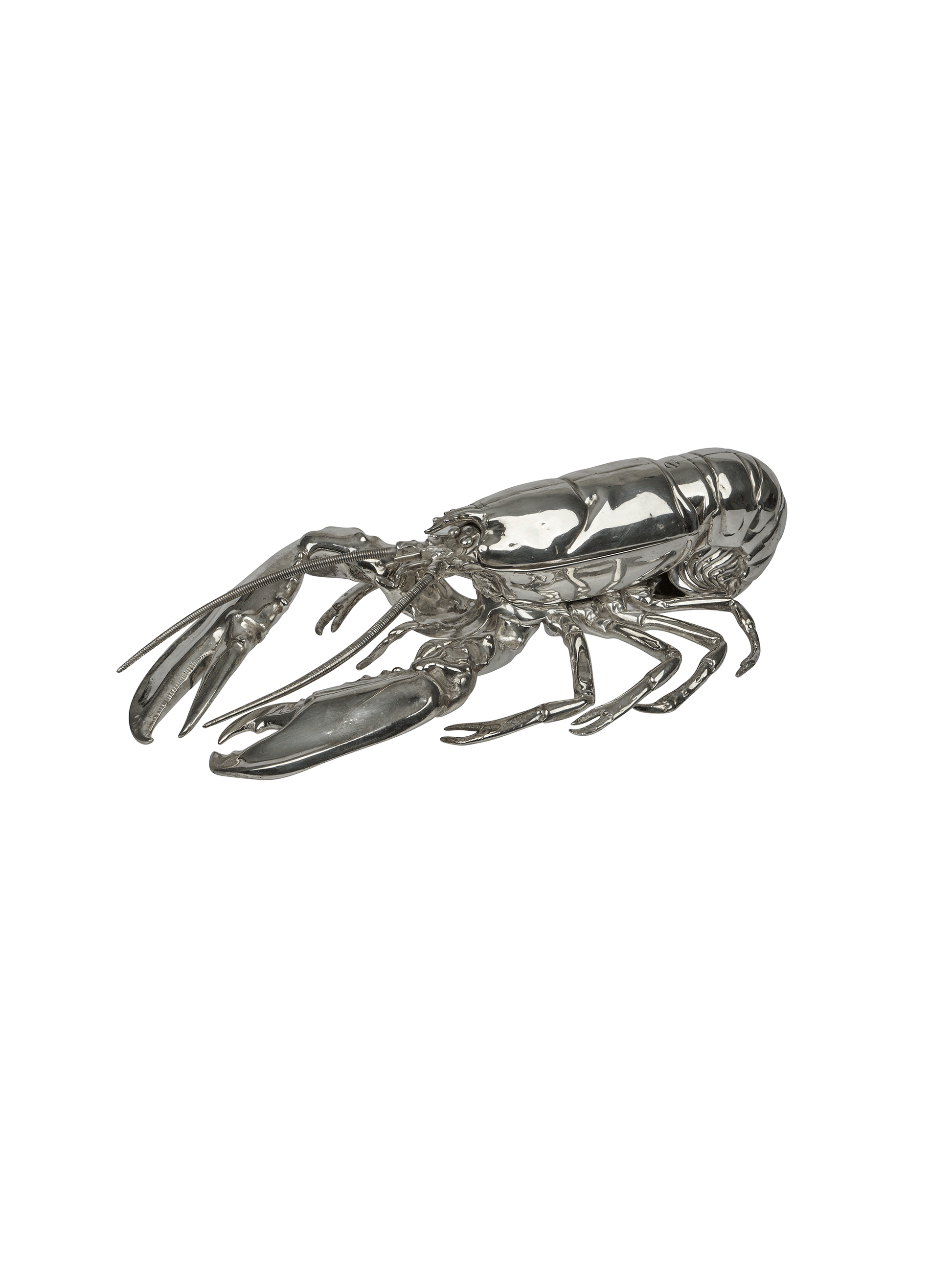 Vintage 1910 English Silver Plate Lobster Double Ink Well Weston Table