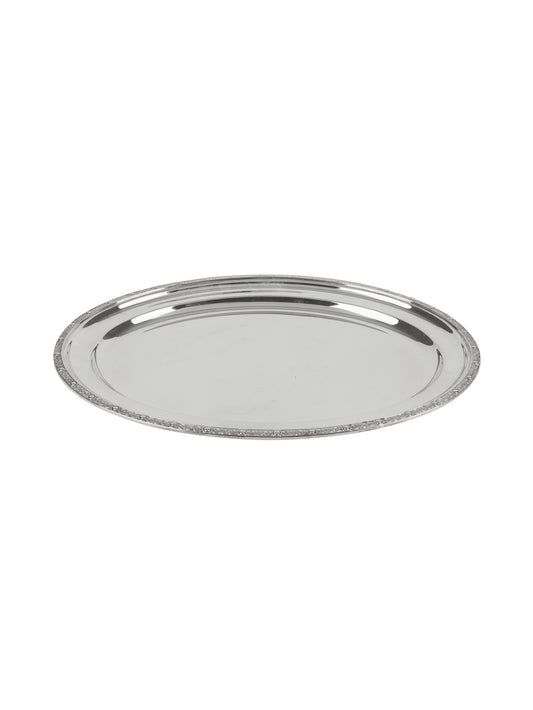 Vintage 1910 English Small Oval Silver Plate Tray Weston Table