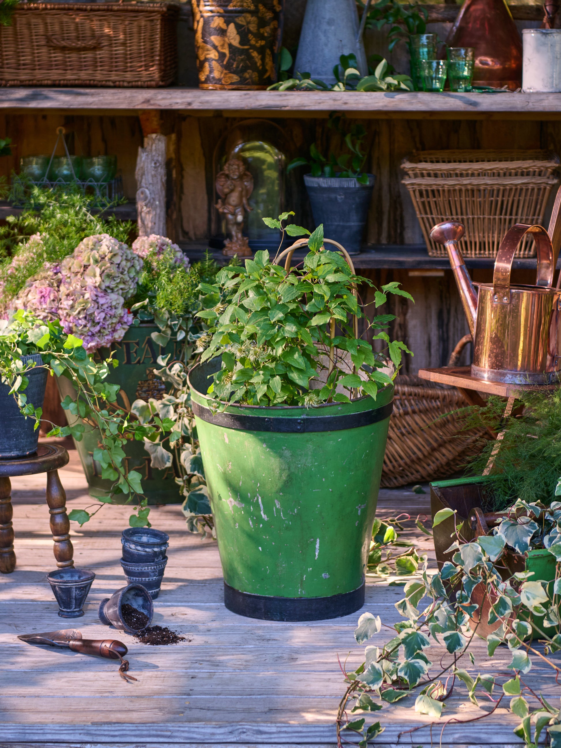 Vintage 1910 French Green Grape Hod Weston Table