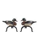 Vintage 1910 Liberty Foundry Mallard Andirons Weston Table