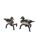 Vintage 1910 Liberty Foundry Mallard Andirons Weston Table