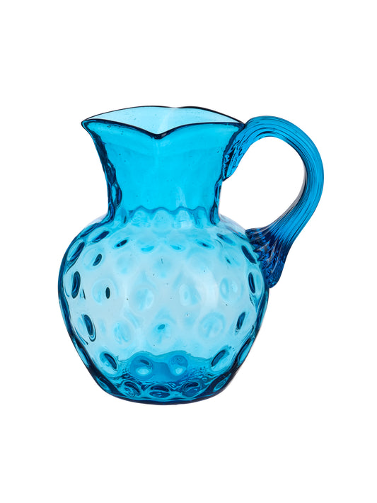 Vintage 1910 Victorian Blue Pitcher Weston Table