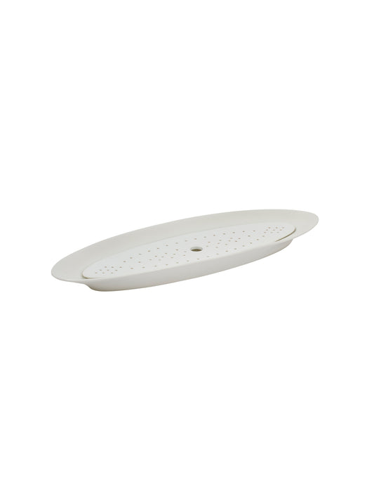 Vintage 1910s French Fish Platter with Strainer Weston Table