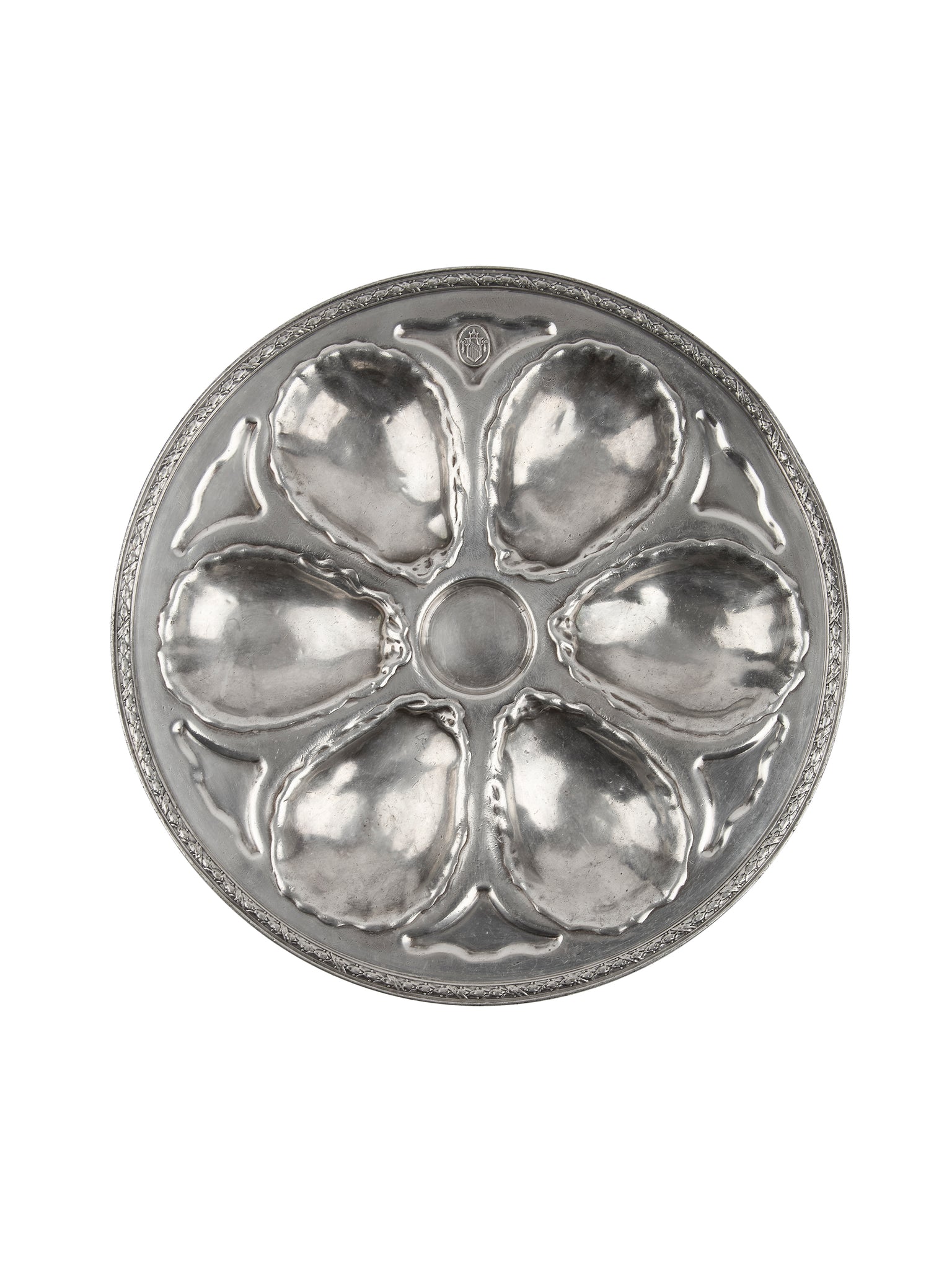Vintage 1910s The Hotel Ambassador Silver Oyster Plate Weston Table