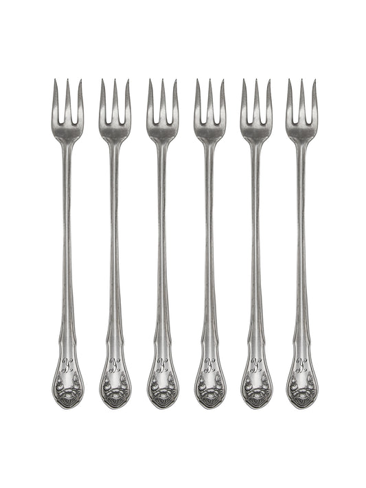 Vintage 1911 Bridal Rose Silver Plate Oyster Forks Weston Table