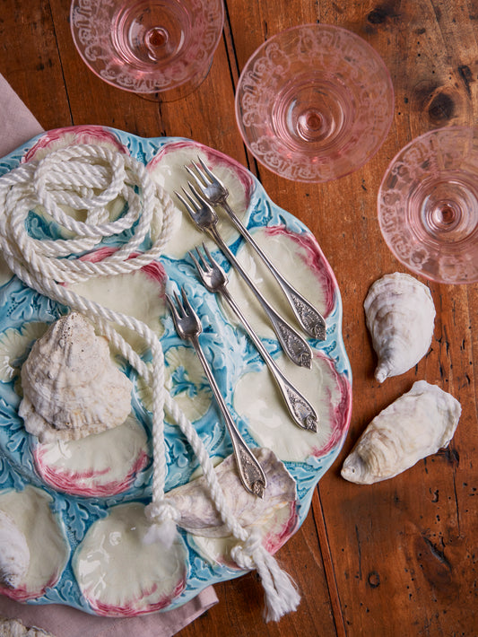 Vintage 1911 Old Colony Silver Plate Oyster Forks Weston Table