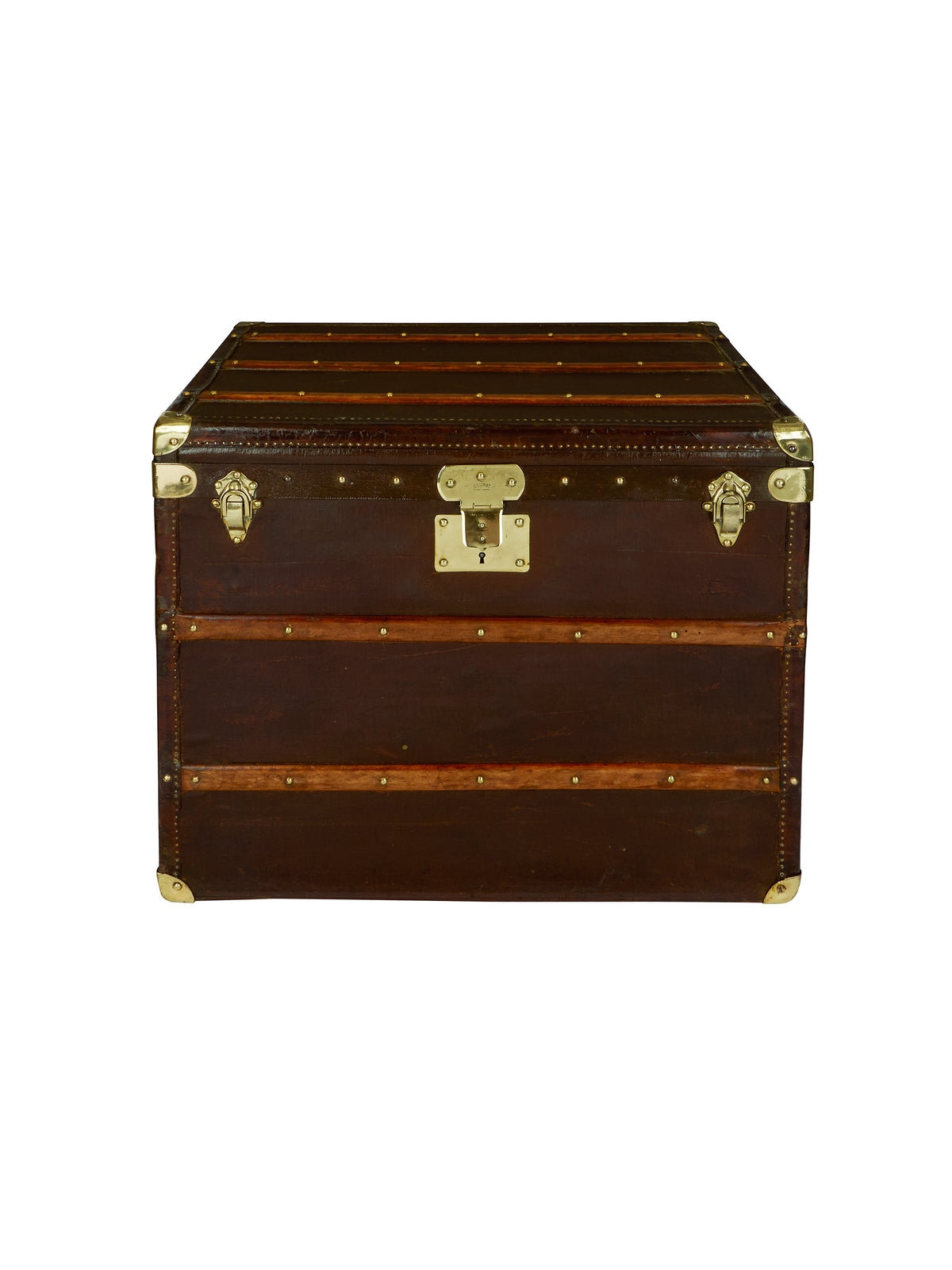Vintage 1915 Moynat Courier Trunk Weston Table