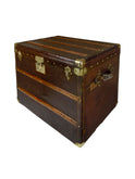 Vintage 1915 Moynat Courier Trunk Weston Table
