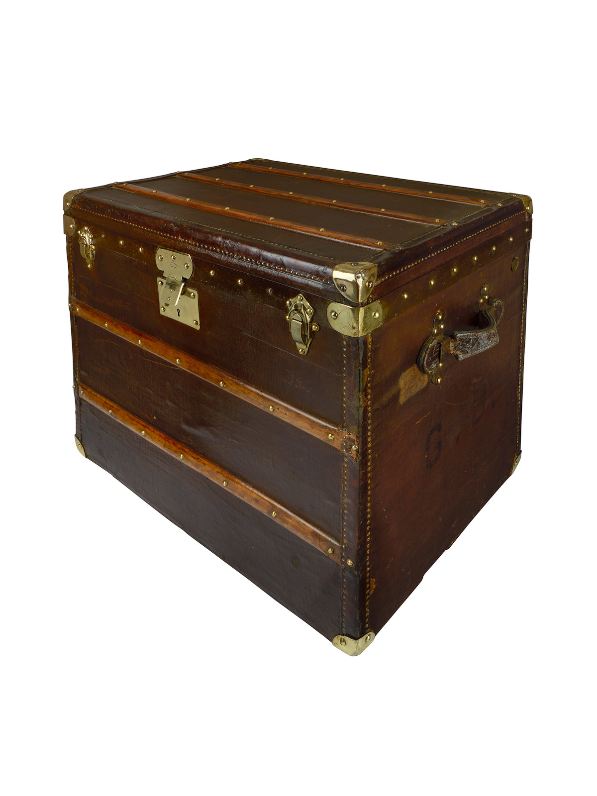 Vintage 1915 Moynat Courier Trunk Weston Table