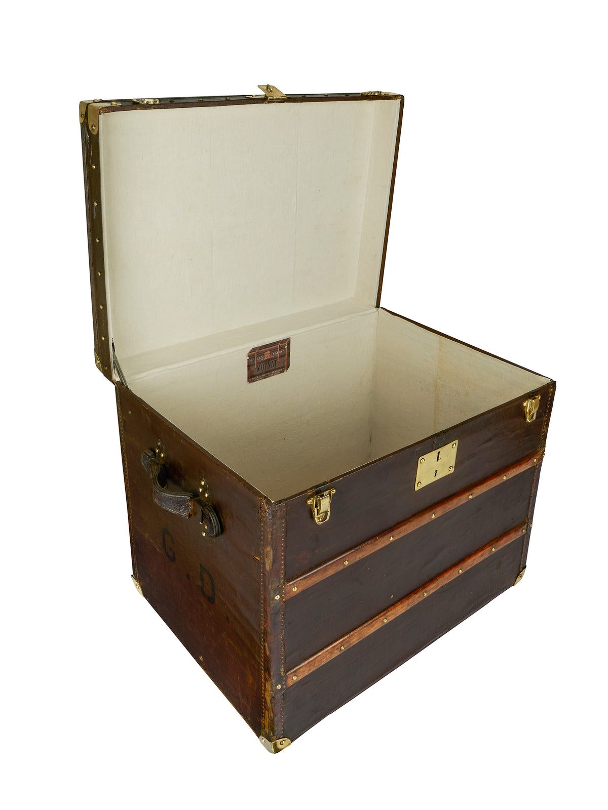 Vintage 1915 Moynat Courier Trunk Weston Table