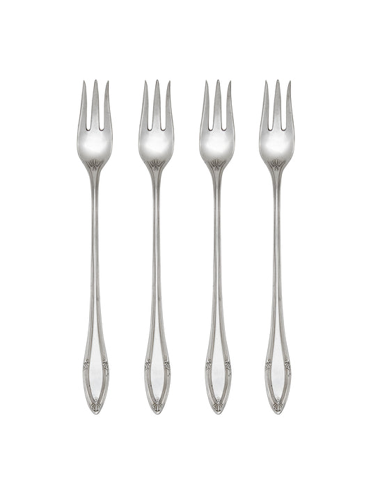 Vintage 1919 Gorham Providence Silver Plate Oyster Forks Set of Six Weston Table
