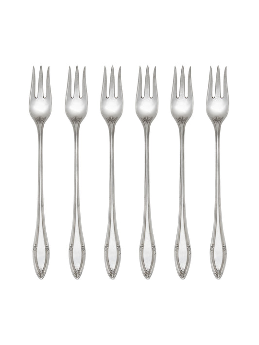 Vintage 1919 Gorham Providence Silver Plate Oyster Forks Set of Six Weston Table
