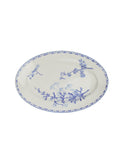 Vintage 1920s Blue Floral Ironstone Transferware Oval Plate Weston Table