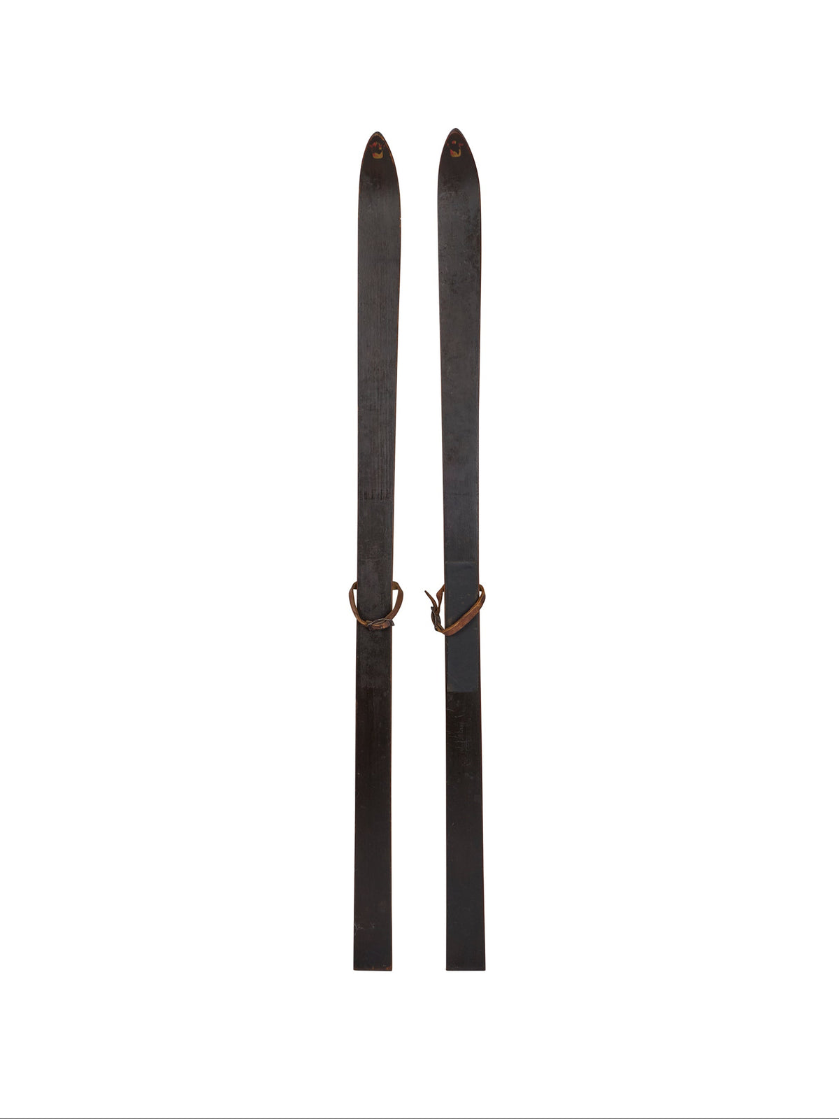 Vintage 1920s Children's Wooden Skis Three Weston Table