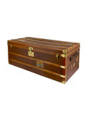 Vintage 1920s Courrier Wood Trunk Weston Table