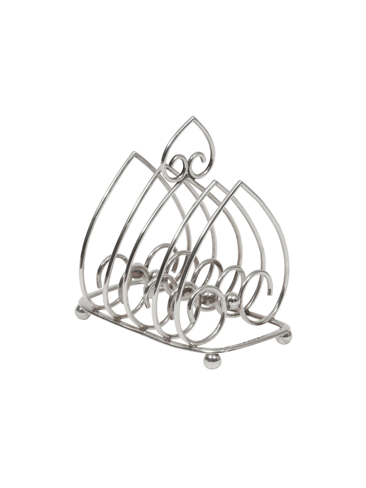 Vintage 1920s English Heart Shaped Toast Rack Weston Table