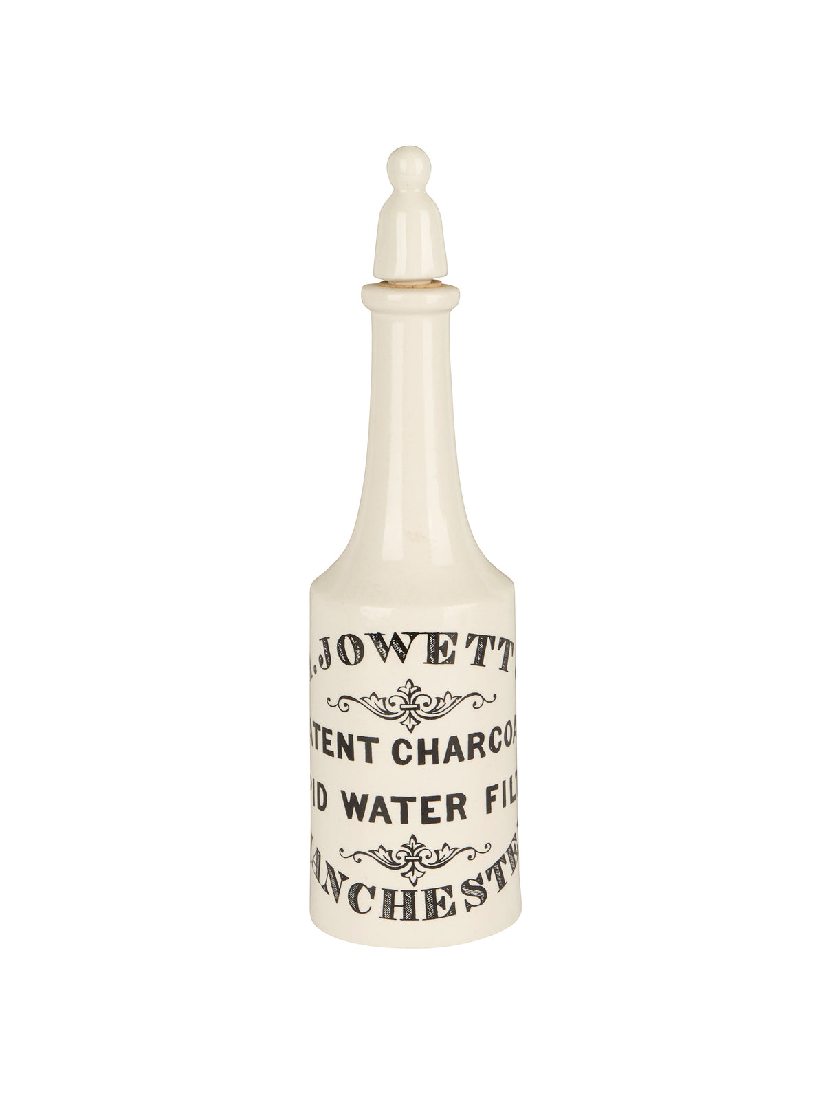 Vintage 1920s English Ironstone Graphic Water Bottle Weston Table