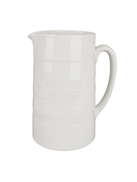 Vintage 1920s English Ironstone White Pitcher Two Weston Table