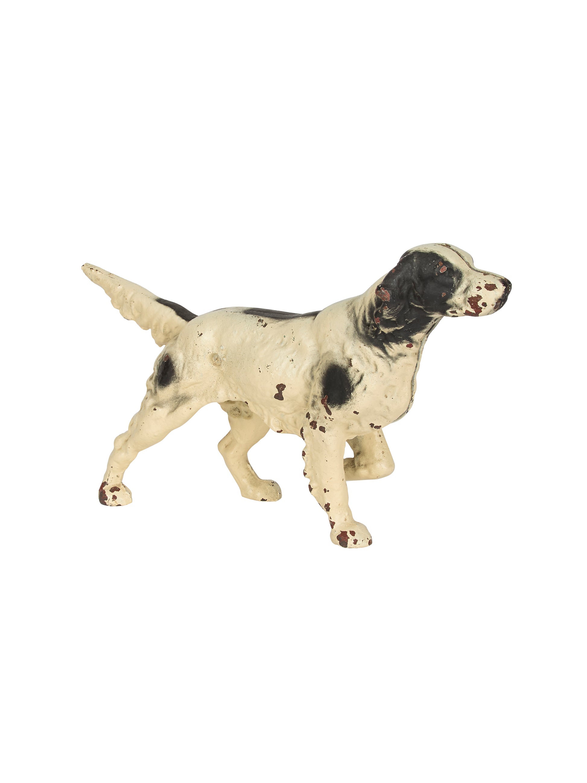 Vintage 1920s English Pointer Cast Iron Doorstop Weston Table