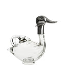 Vintage 1920s English Silver Plate Glass Duck Decanter Weston Table