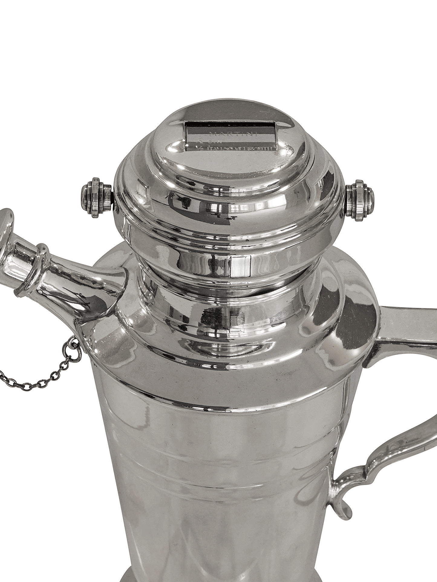Vintage 1920s English Silver Plate Recipe Roller Cocktail Shaker
