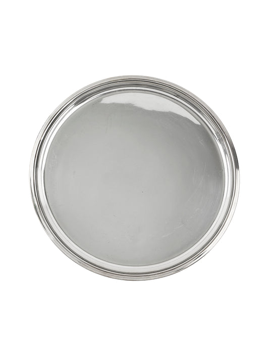 Vintage 1920s English Silver Plate Round Tray Weston Table