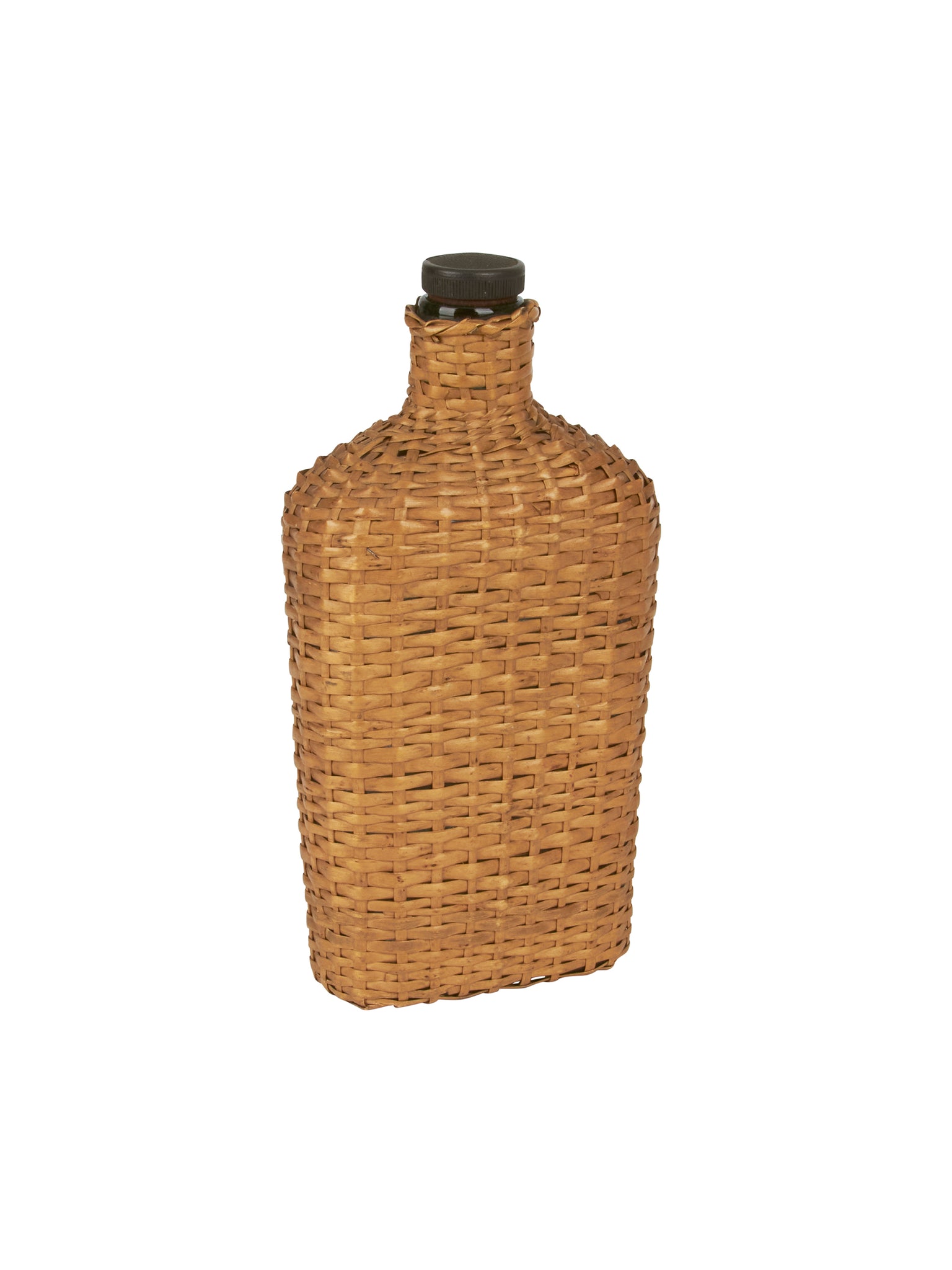 Vintage 1920s English Wicker Wrapped Flask Weston Table